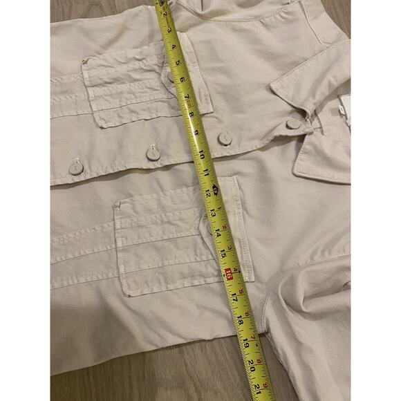 Paige Pacey Jacket Warm Ecru Women's M Twill Utility Military Preppy Casual - Picture 11 of 14